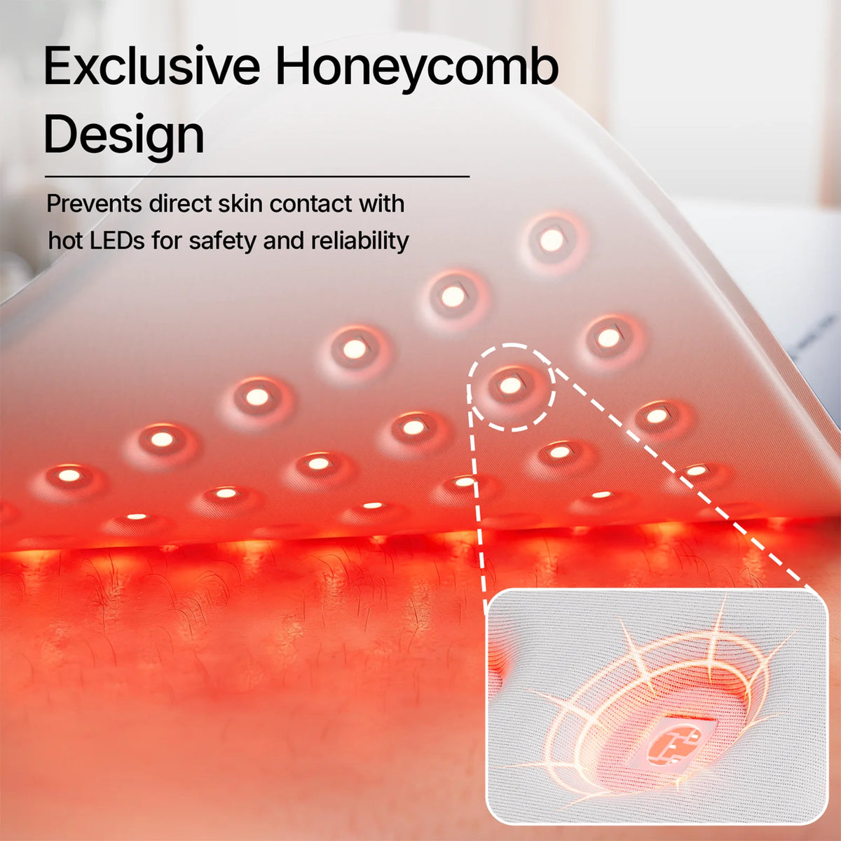 Hello Face Red Light Therapy Pad Dual Wavelength Infrared LEDs