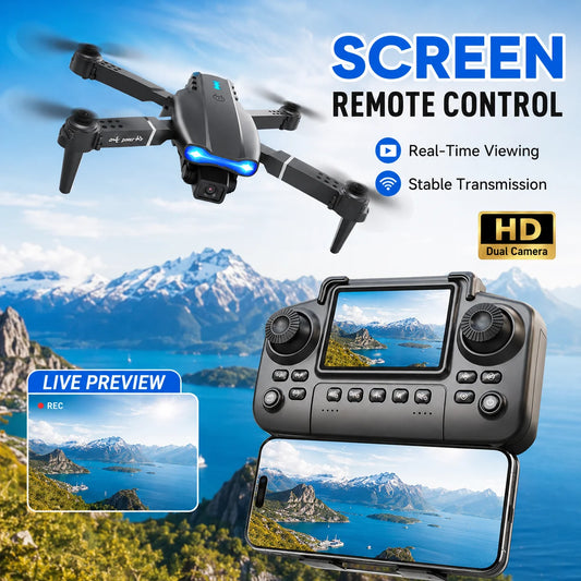 ZNLYRION 4K RC Drone With Dual Camera And Screen Remote Control