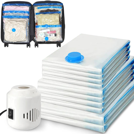 HATISAN Electric Pump Vacuum Storage Bags for Space Saving