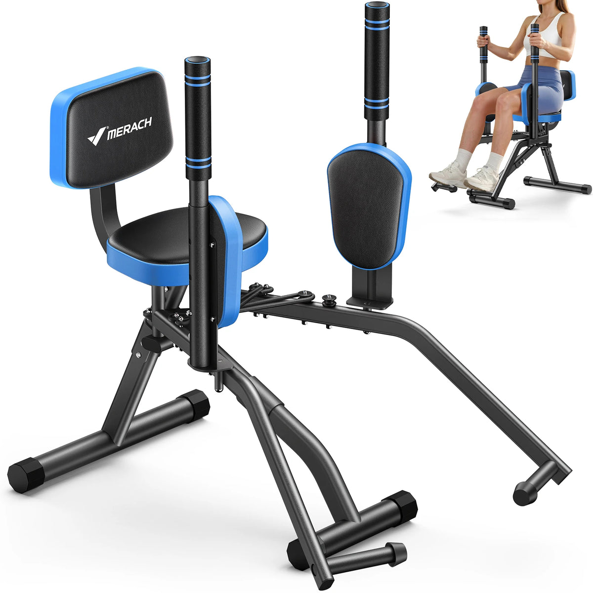 MERACH Adjustable Hip Abductor Machine for Glute and Thigh Training
