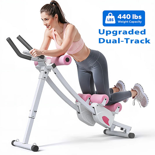 MERACH Foldable Dual Split Track Ab Machine Core Trainer