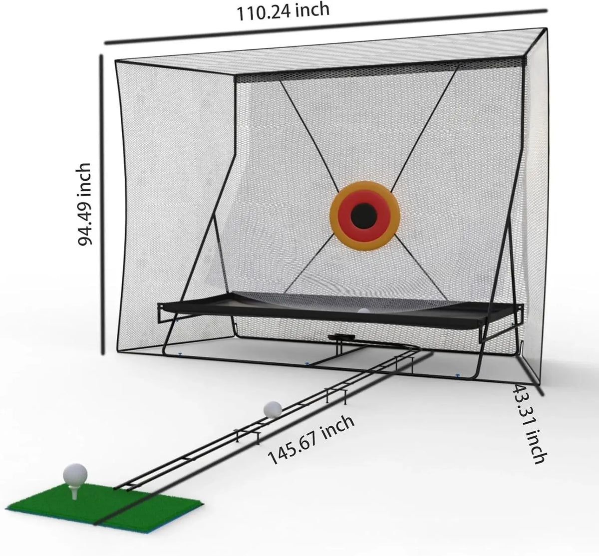 HiMISS Golf Hitting Practice Net With Automatic Ball Retrieval
