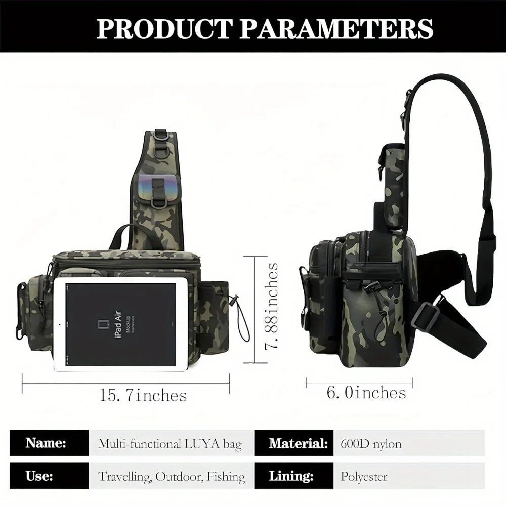 Nylon Fishing Tackle Backpack And Waist Bag For Outdoor