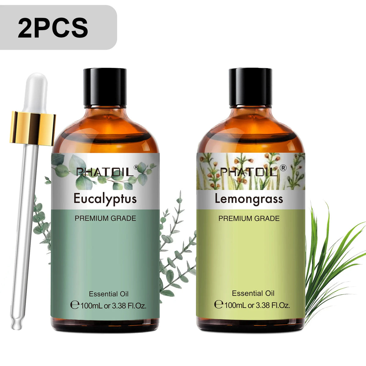 Phatoil Essential Oils Set Vanilla Lavender Sandalwood Lemon Cinnamon