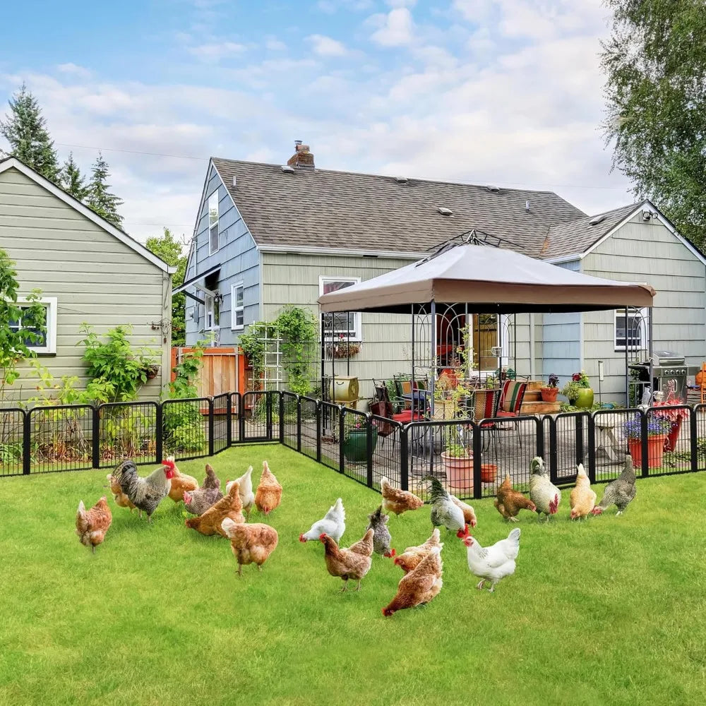 Heavy Duty Metal Outdoor Dog Playpen for Camping and Yard
