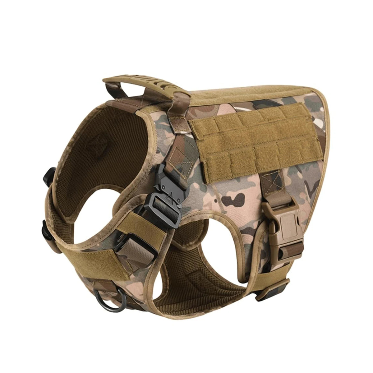 PETRAVEL Tactical Dog Harness With MOLLE Pouches for Training and Walking