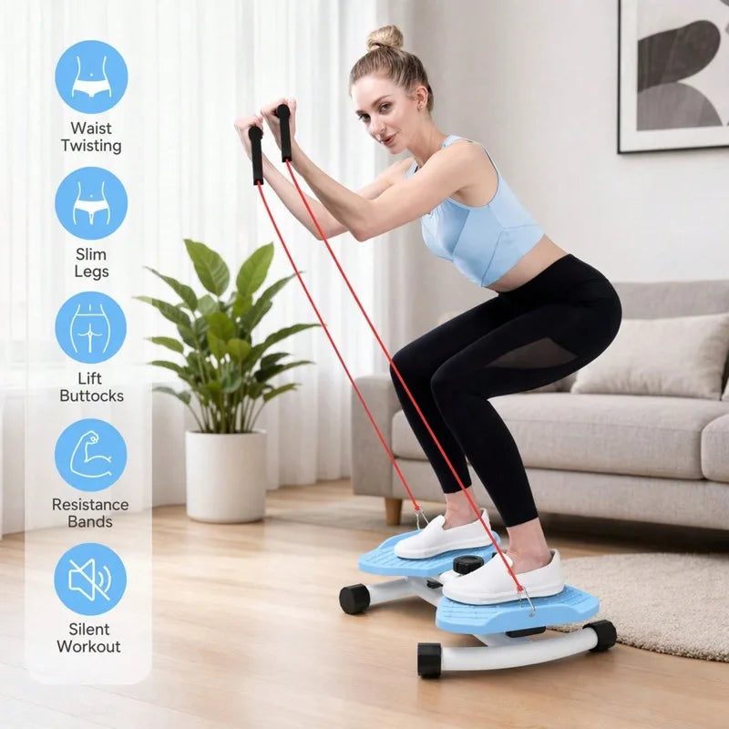 Twist Waist Disc Board With Resistance Bands For Home Fitness