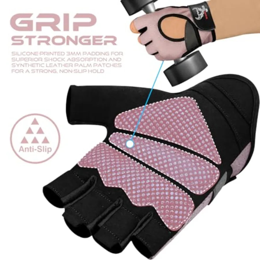 Fingerless Weight Lifting Gloves With Breathable Padded Palms For Gym
