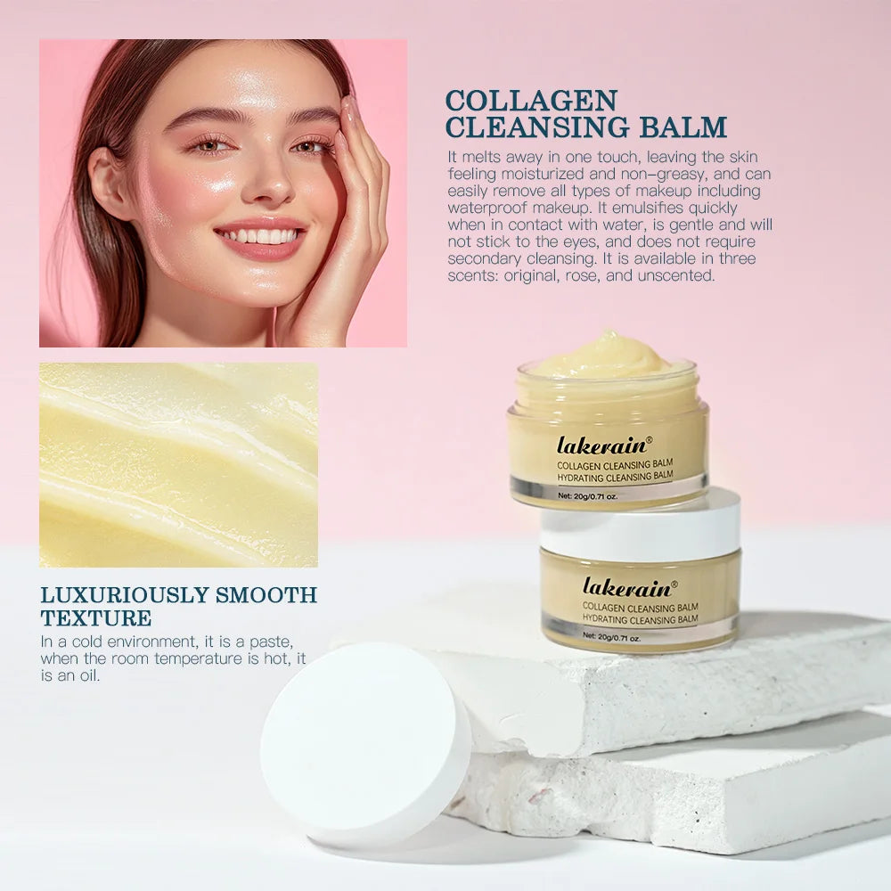 Lakerain Collagen Cleansing Balm Gentle Makeup Remover Facial Cleanser