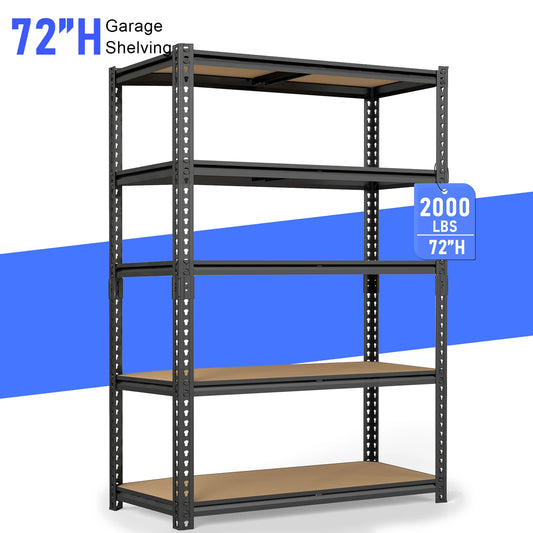 SARENZOON Adjustable Industrial Metal Storage Shelving Unit