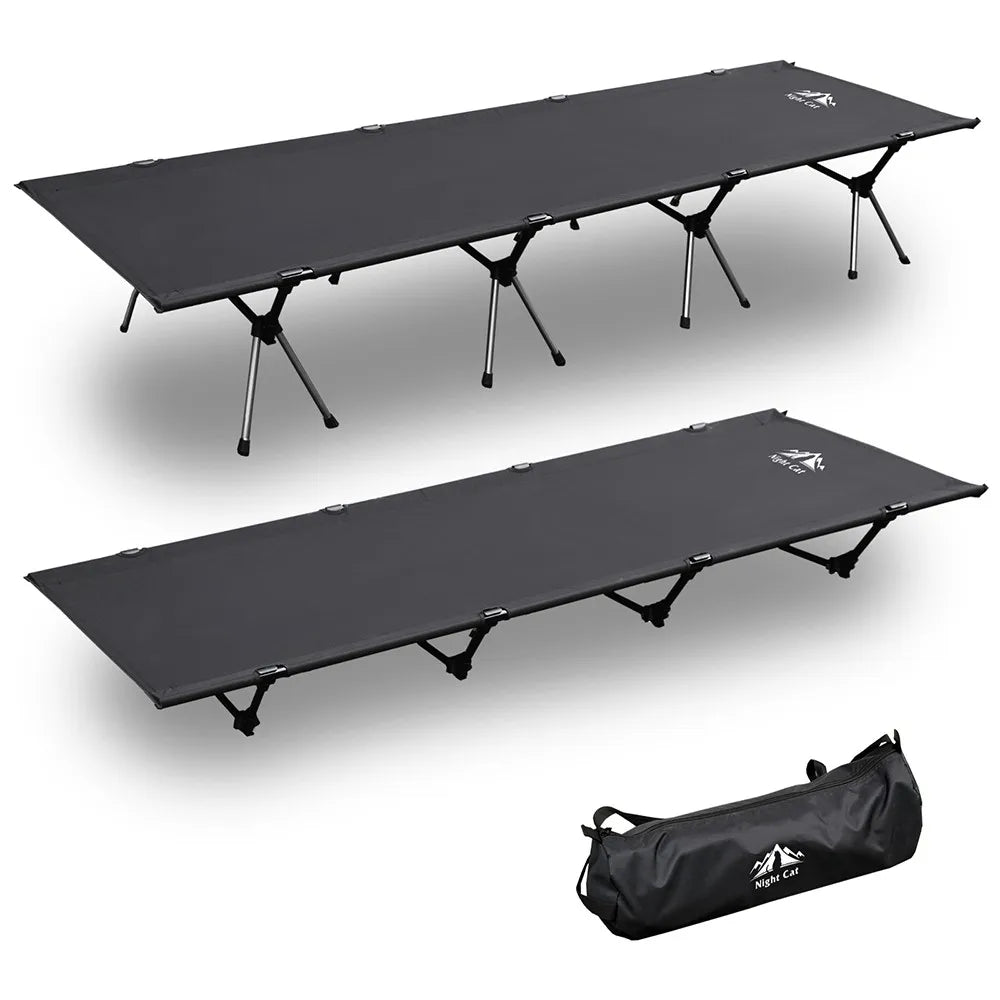 Night Cat Folding Camping Cot for Adults Portable Outdoor Bed