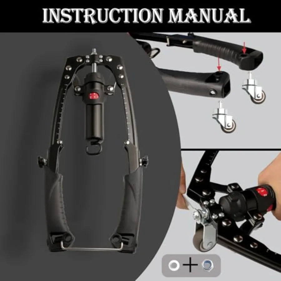 Adjustable Hydraulic Arm Trainer And Chest Exerciser With Ab Roller