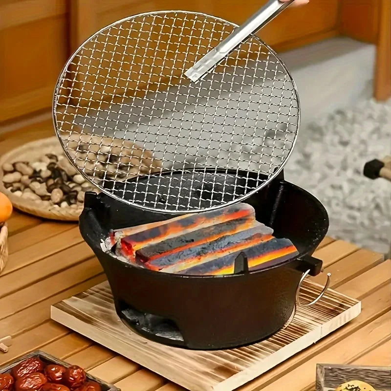 Cast Iron Charcoal And Alcohol Outdoor Camping Cooking Stove