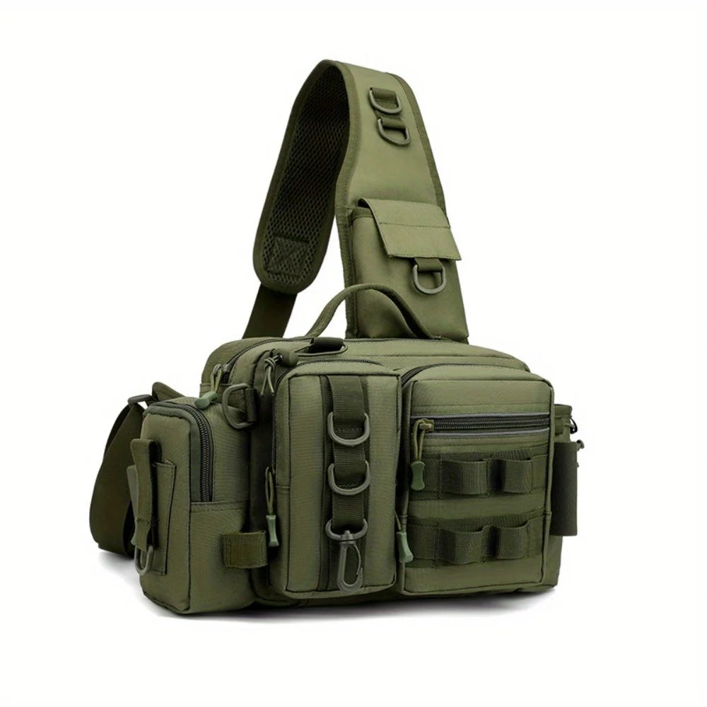 Nylon Fishing Tackle Backpack And Waist Bag For Outdoor