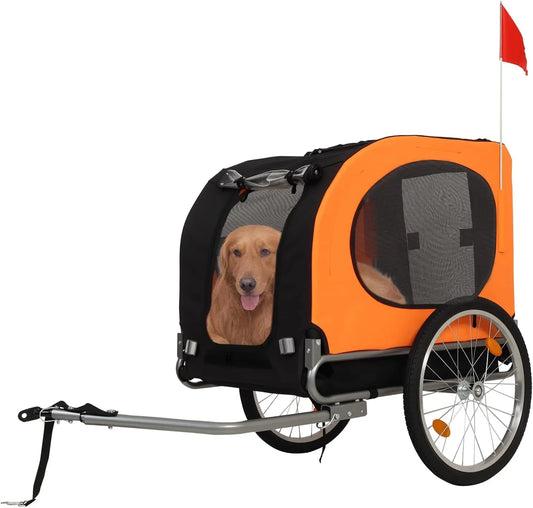 Twister Foldable Pet Bicycle Trailer With Quick Release Wheels