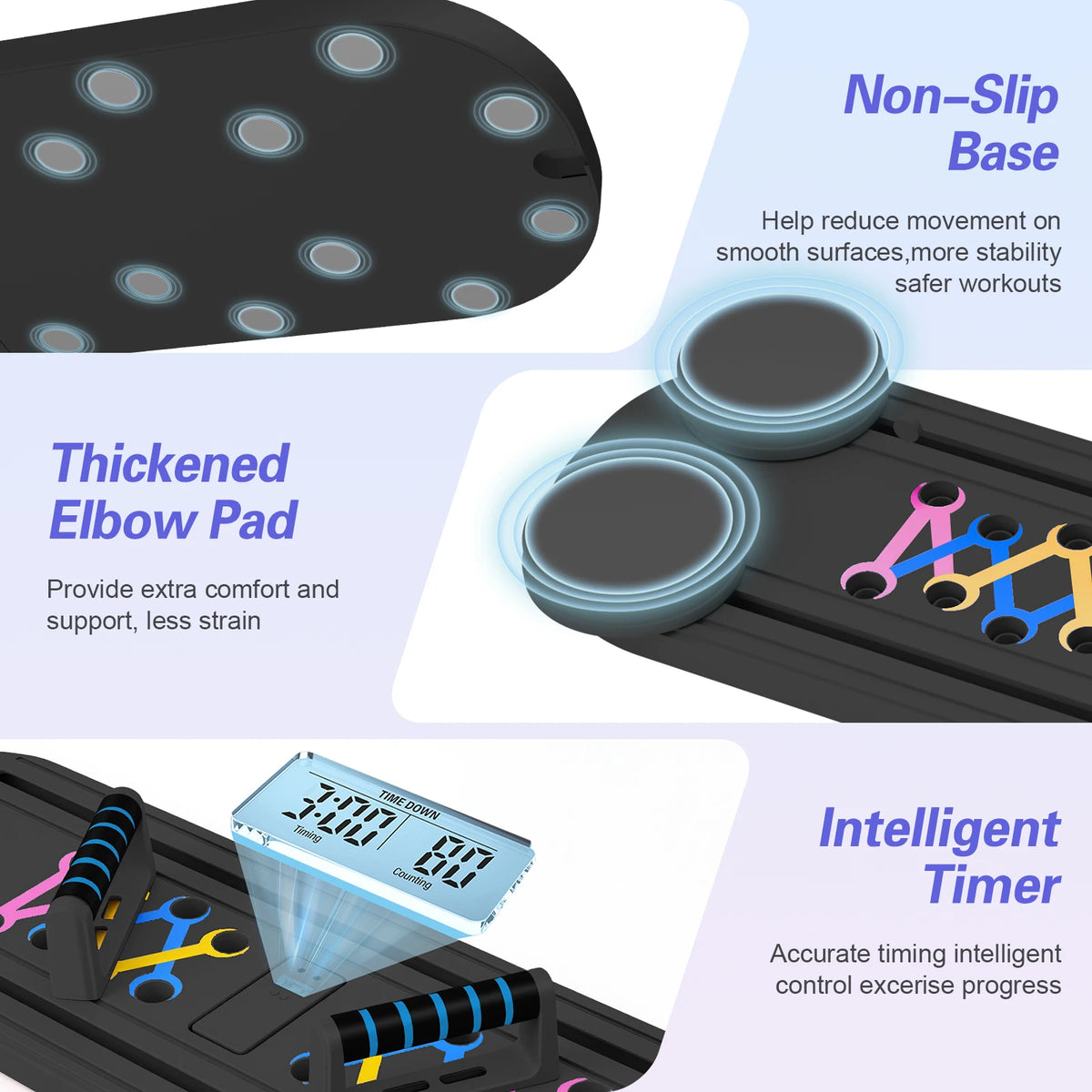 15-In-1 Multifunctional Pilates Push-Up Board With Resistance Bands