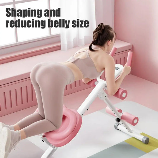 Adjustable Abdominal Trainer Machine With LCD Display And Foam Handles