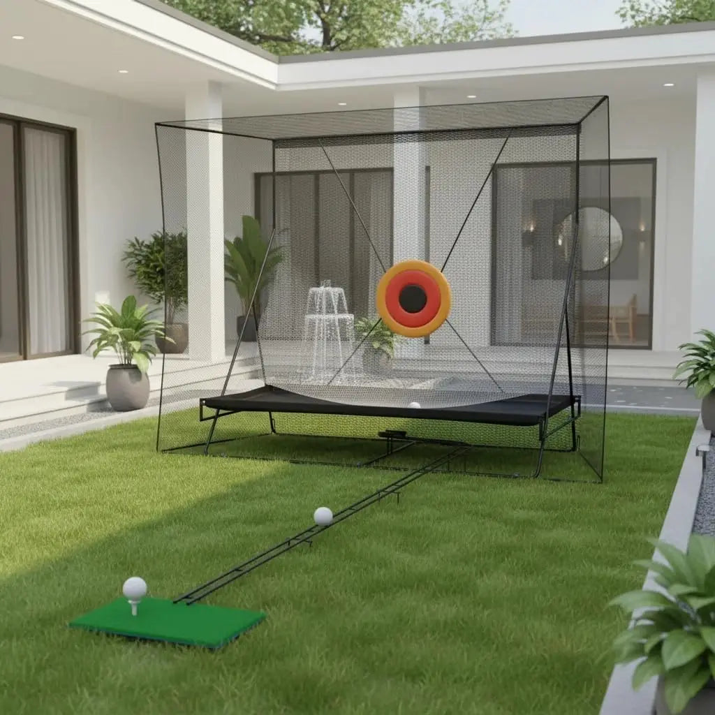 HiMISS Golf Hitting Practice Net With Automatic Ball Retrieval