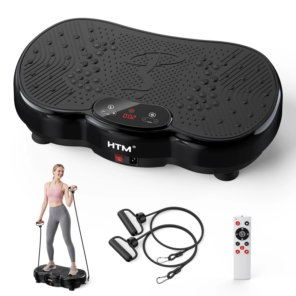 HTM Whole Body Vibration Fitness Plate With Calorie Counter Machine
