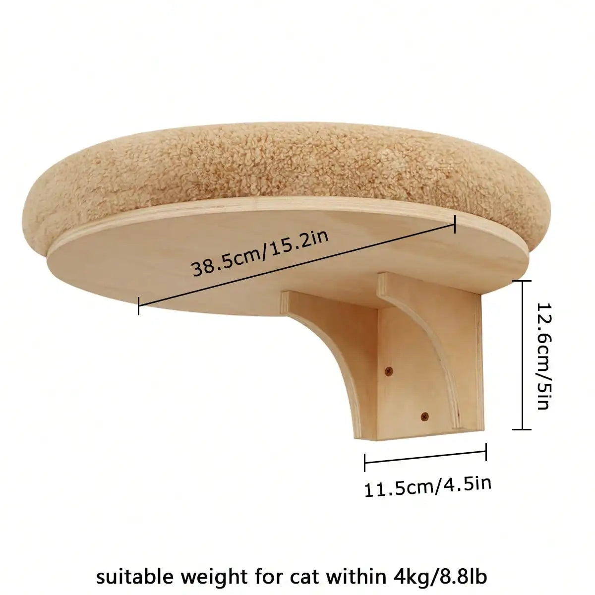 CWV Wall Mounted Cat Bridge With Sisal Climbing Surface
