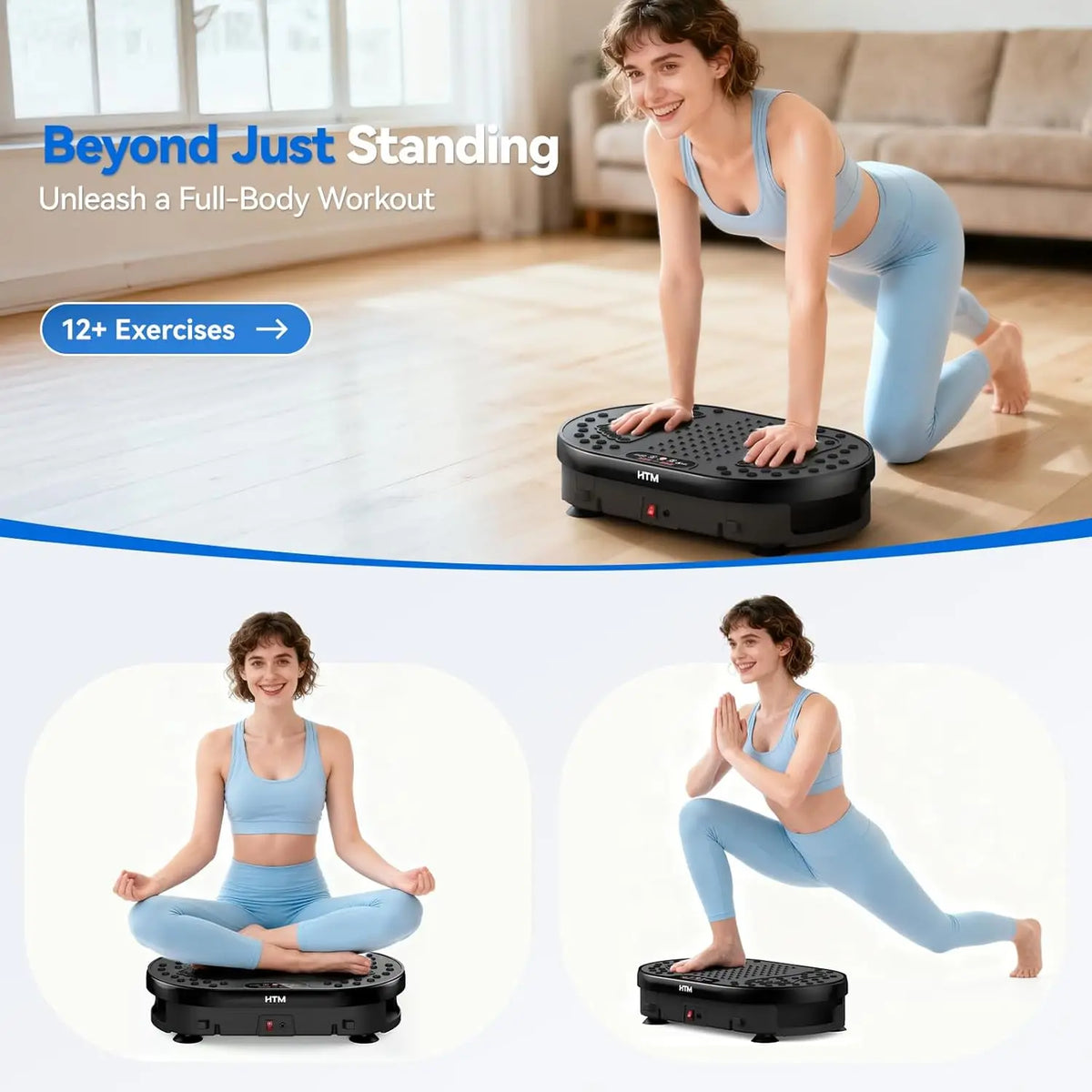 HTM Whole Body Vibration Plate Exercise Machine With Remote Control