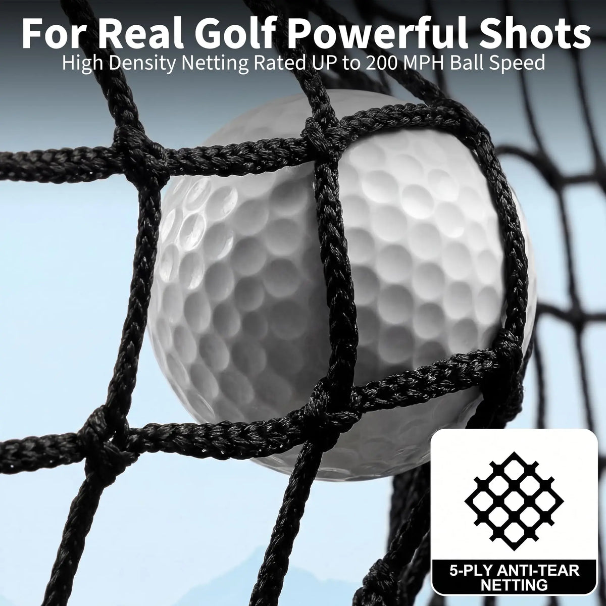 HiMiss Golf Practice Net Set With Turf Mat And Balls