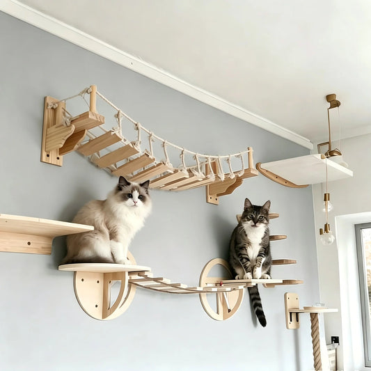 CWV Wall Mounted Cat Bridge With Sisal Climbing Surface