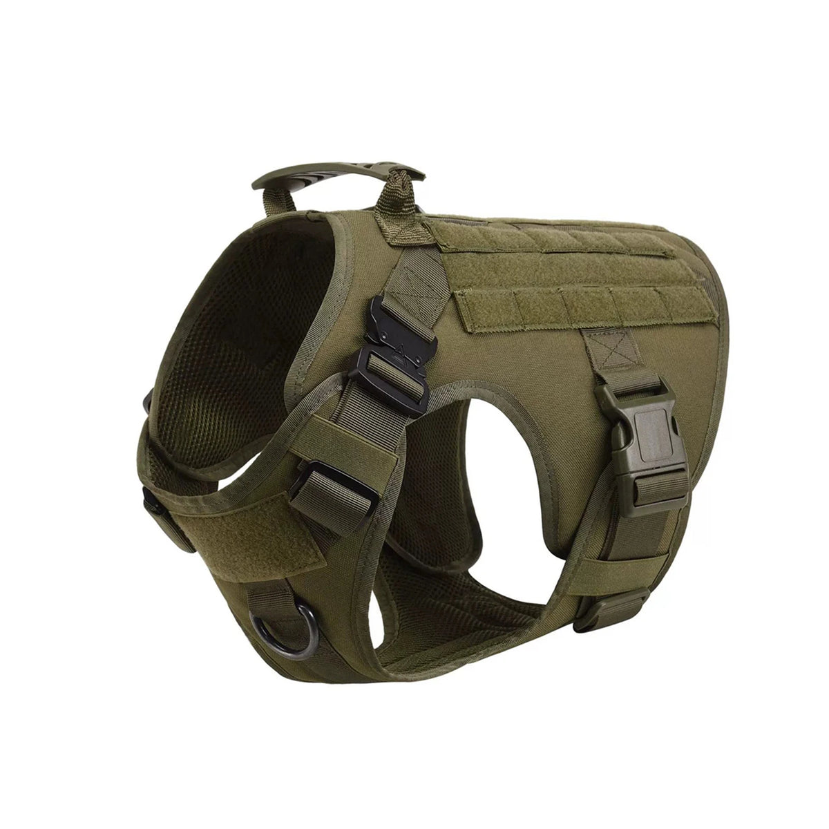 PETRAVEL Tactical Dog Harness With MOLLE Pouches for Training and Walking