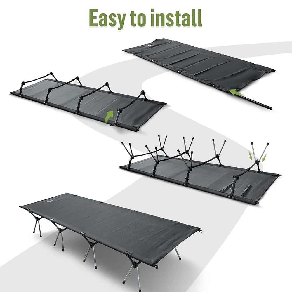 Night Cat Folding Camping Cot for Adults Portable Outdoor Bed