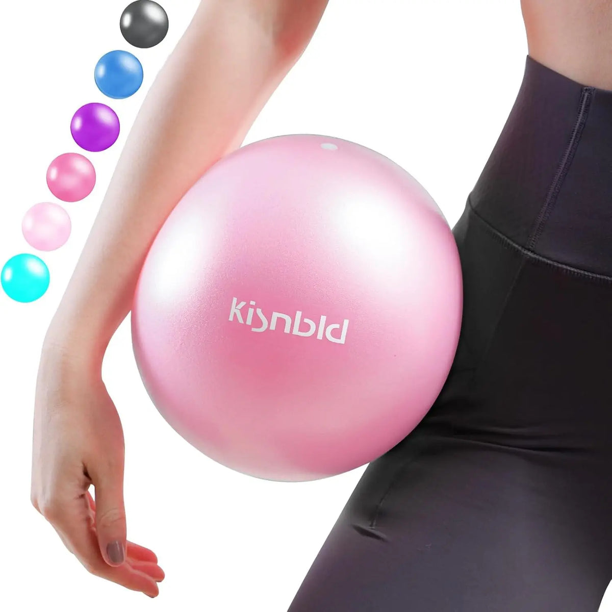 Small Exercise Ball, 9 Inch Mini Pilates Ball, Anti Burst and Slip Resistant Mini Yoga Ball for Stability, Fitness, Physical Therapy, Stretching & Core Strength Workout at Home Gym & Office