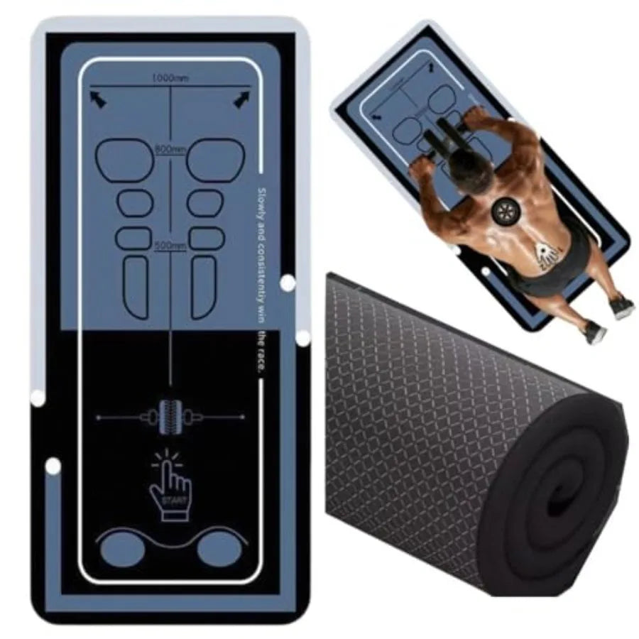 Non Slip Ab Roller Exercise Mat With Durable Storage Bag