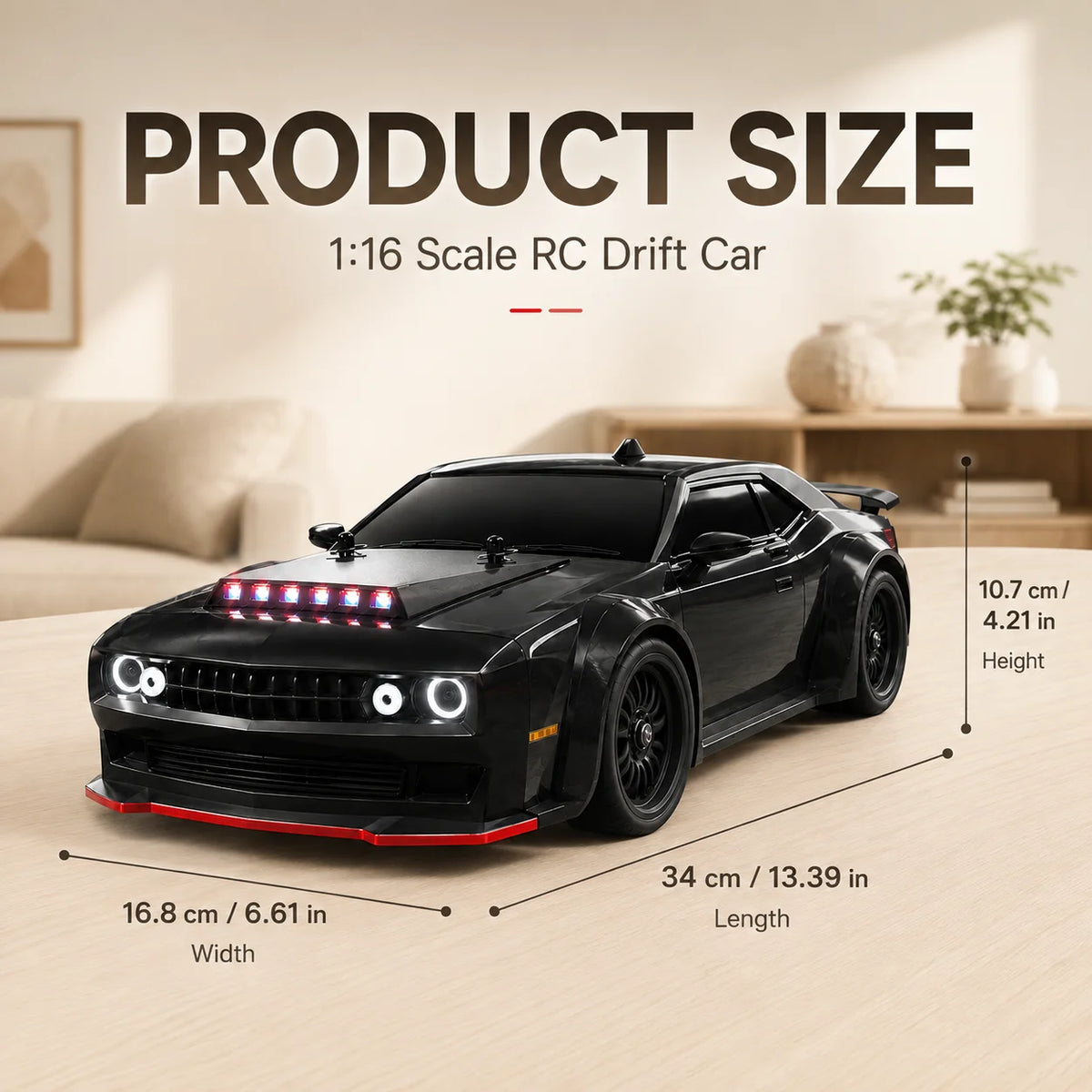 ZNLYRION SG216MAX Brushless RC Drift Car With LED Lights