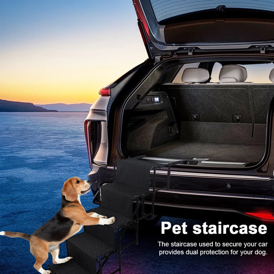Foldable Nonslip Dog Car Ramp Stairs for Safe Vehicle Access