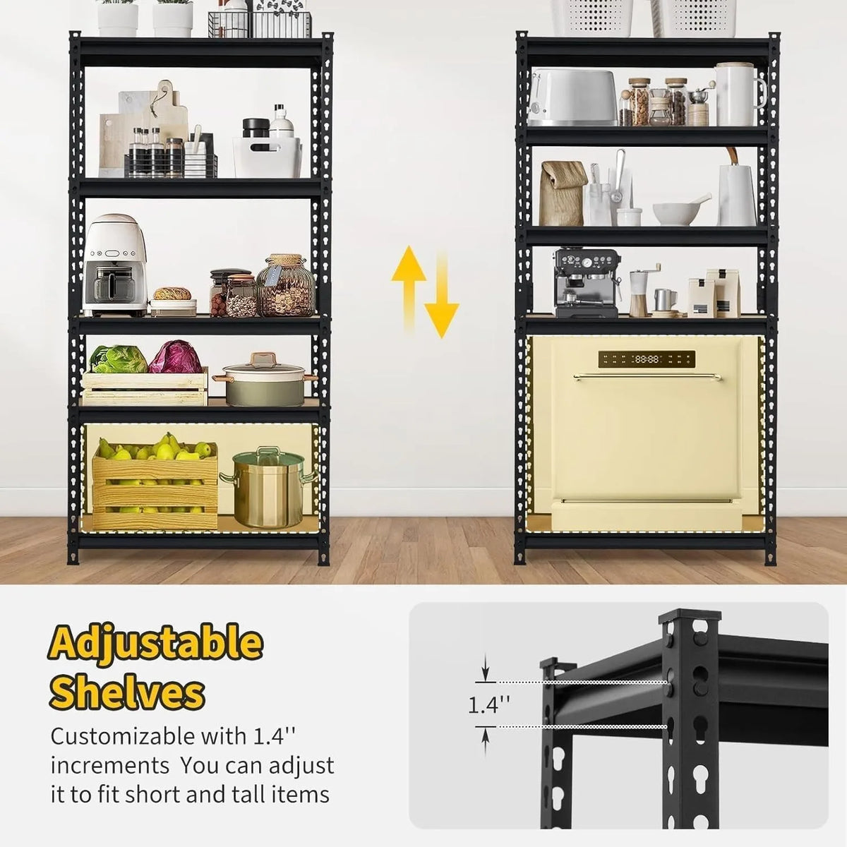 Heavy Duty Metal Garage Storage Shelving And Utility Rack