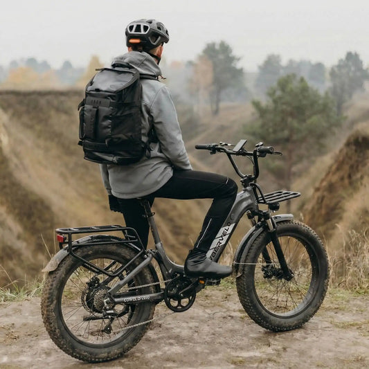 Cybervelo Step Through Fat Tire Electric Bike With Removable Battery