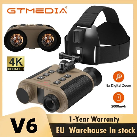 GTMEDIA V6 4K Infrared Night Vision Binoculars With 8X Digital Zoom