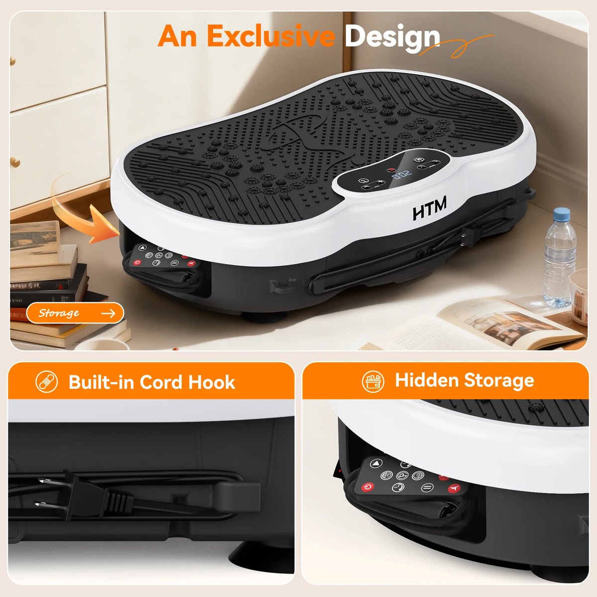 HTM Whole Body Vibration Fitness Plate With Calorie Counter Machine