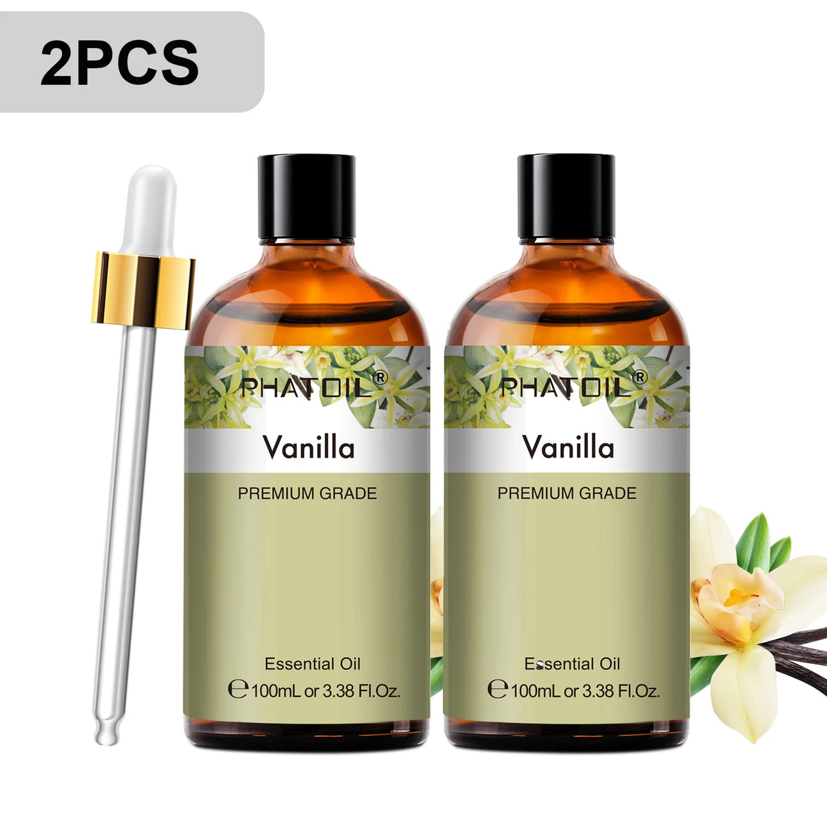 Phatoil Essential Oils Set Vanilla Lavender Sandalwood Lemon Cinnamon