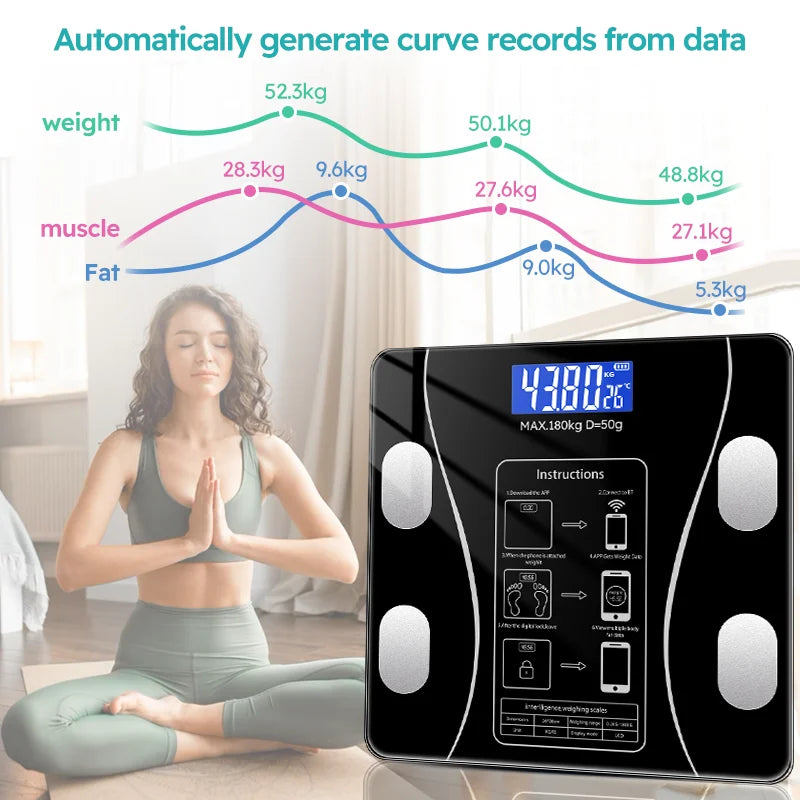 LED Digital Body Fat Scale For Weight And Health Monitoring