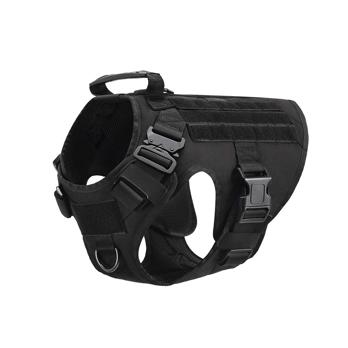 PETRAVEL Tactical Dog Harness With MOLLE Pouches for Training and Walking