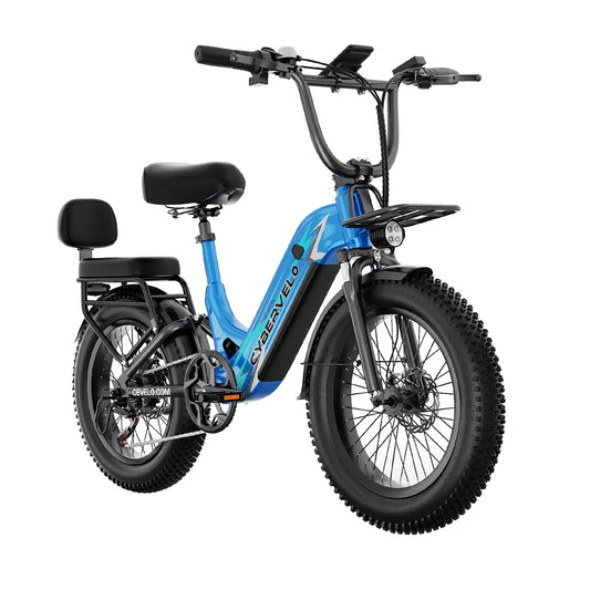 Cybervelo Step Thru Commuter Electric Bike with Long Range Battery