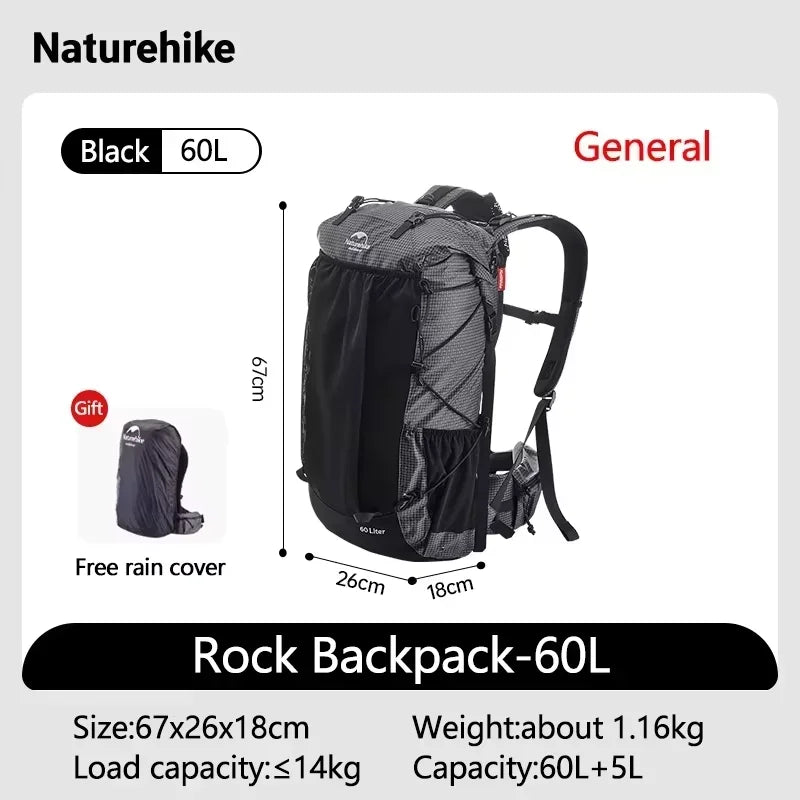 Naturehike Large Capacity Hiking Backpack With Rain Cover
