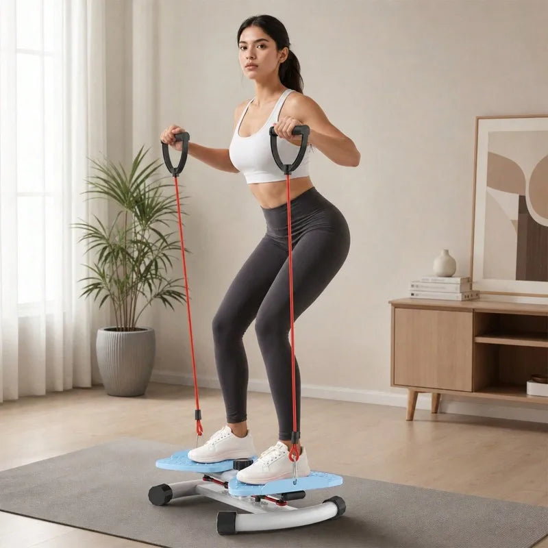 Twist Waist Disc Board With Resistance Bands For Home Fitness
