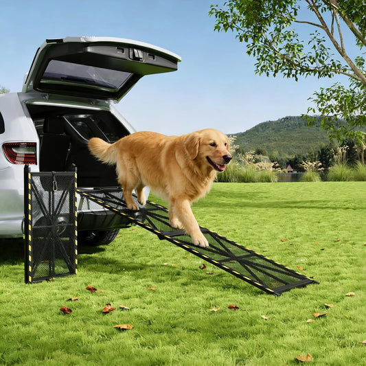 HiMISS Heavy Duty Folding Dog Ramp for SUVs and Trucks