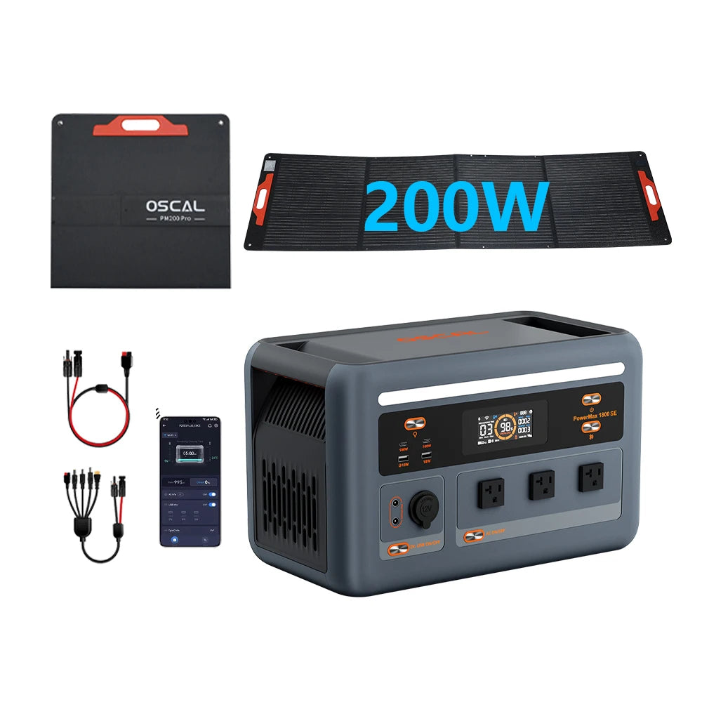 OSCAL PowerMax 1800 SE Portable LiFePO4 Power Station