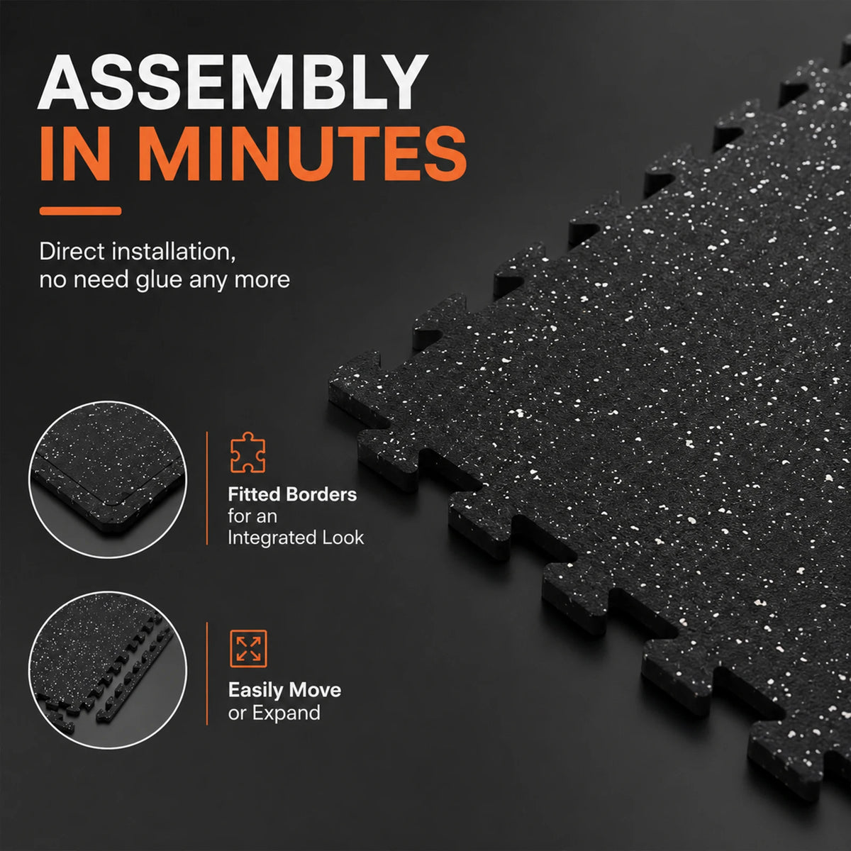 Interlocking EVA Foam Exercise Mats for Home Gym and Workouts