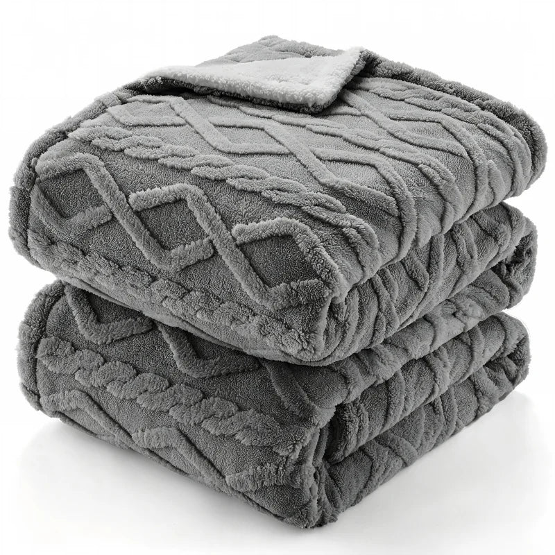 Electric Heated Throw Blanket With Fast Heating And Safety Controls