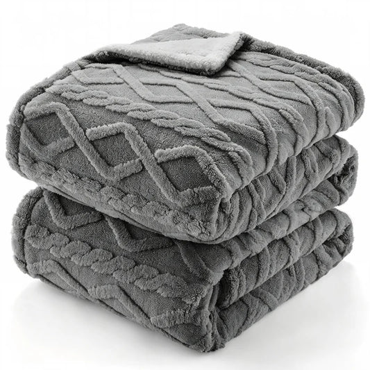 Electric Heated Throw Blanket With Fast Heating And Safety Controls