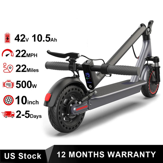 AOVOPRO 500W Electric Scooter With App Control And Solid Tires