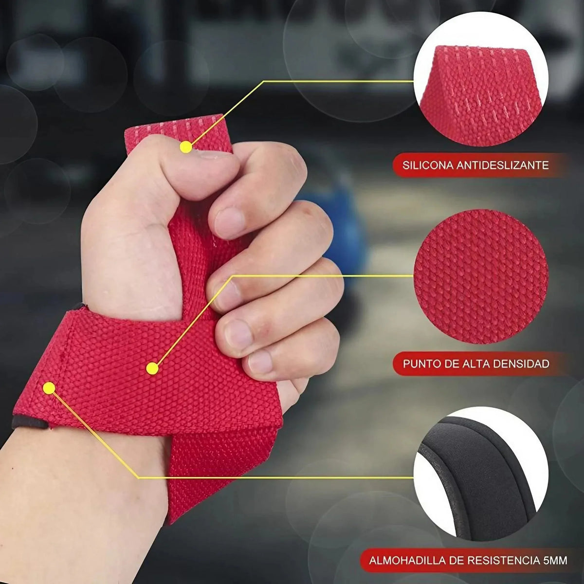 Heavy Duty Padded Wrist Lifting Straps for Weightlifting and Powerlifting